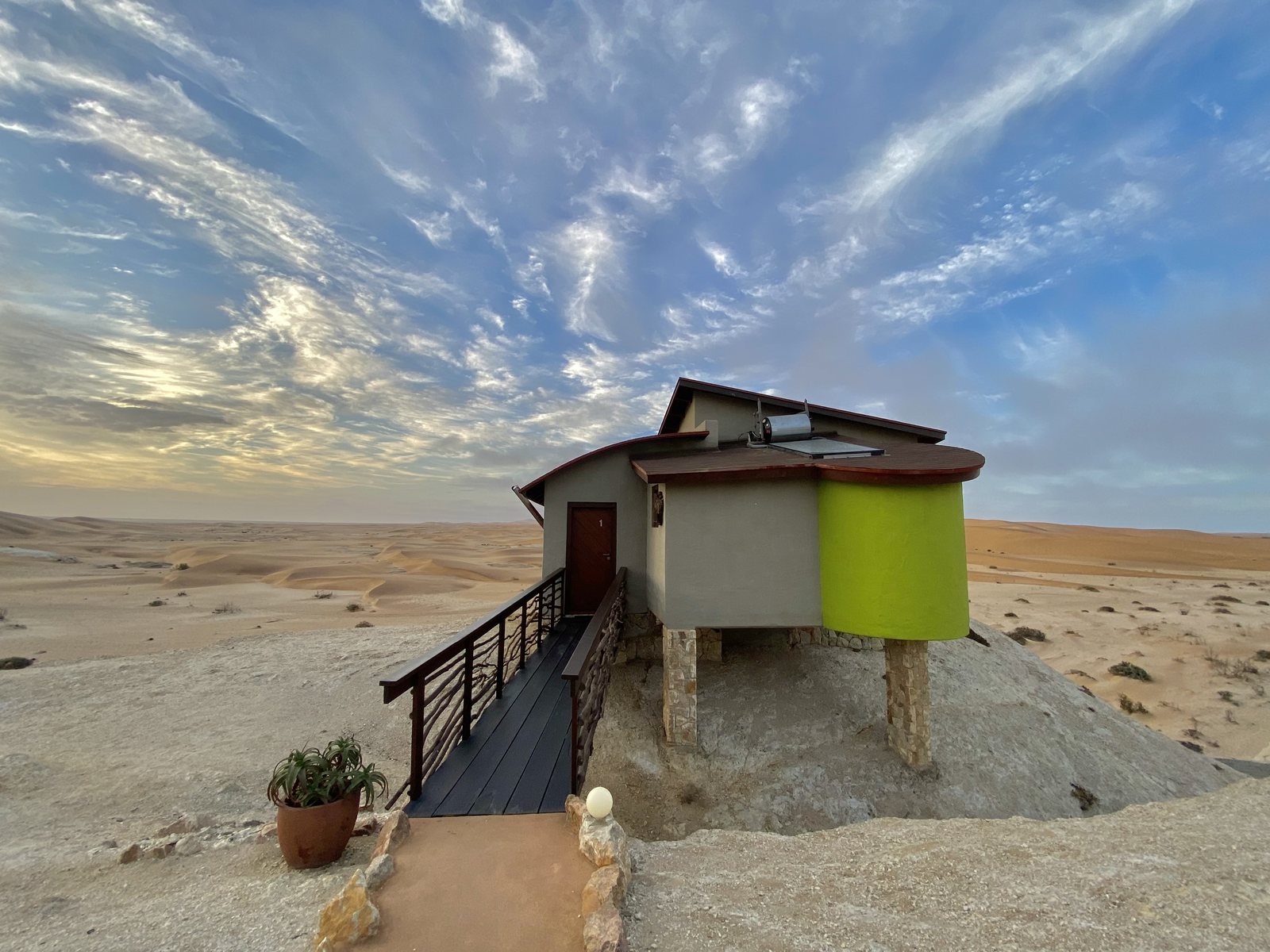 Desert Breeze bungalow and blue desert sky